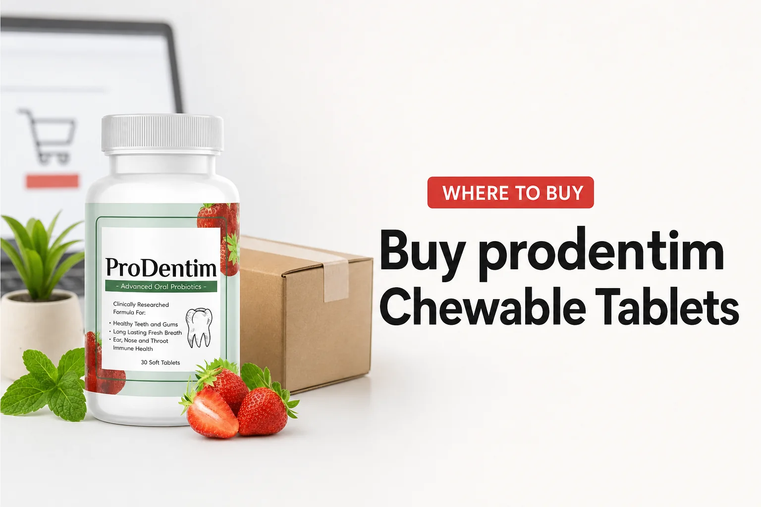 buy prodentim chewable tablets: Thumbnail of ProDentim chewable tablets review with bottle and bold primary keyword headline.