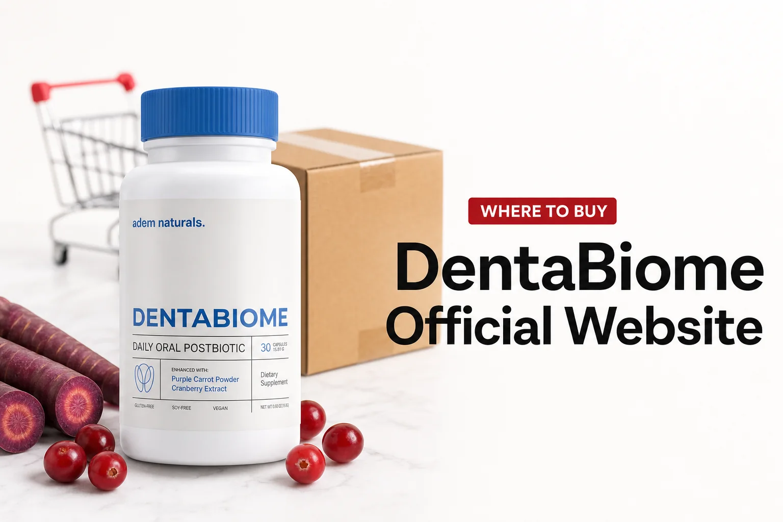 dentabiome official website review thumbnail with real product image and bold headline