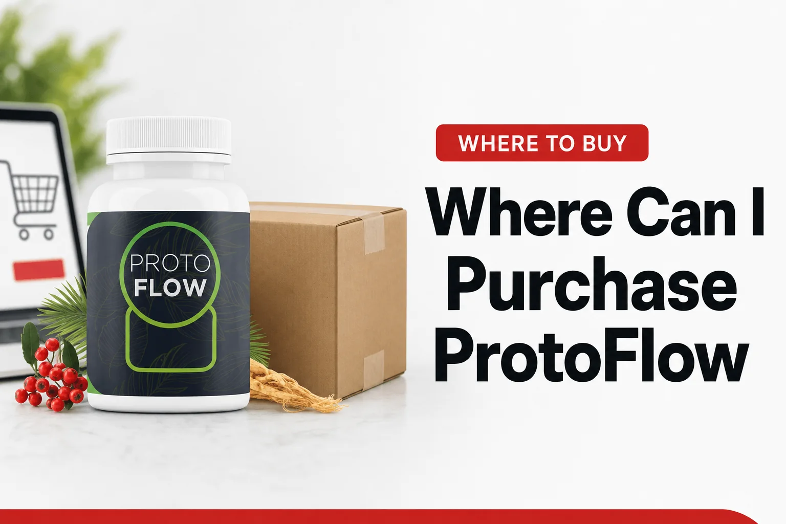 Review thumbnail showing ProtoFlow bottle and large 'where can i purchase protoflow' title for US buyers